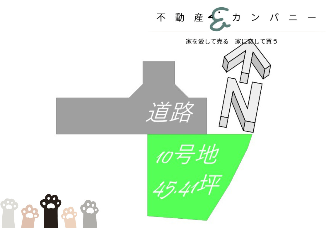 桜ケ丘の分譲のおトチ10号地　松山市桜ヶ丘売土地の土地図