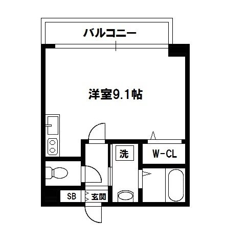 エグゼ難波南Ⅱの間取り