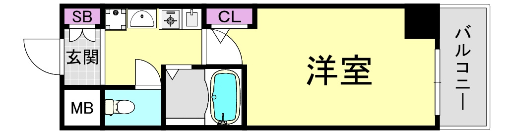 エスリード南森町駅前の間取り