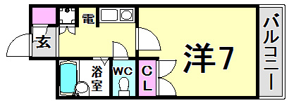 ハイネス生田の間取り