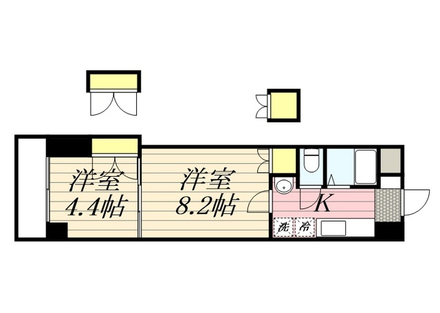ロイヤル天神南の間取り