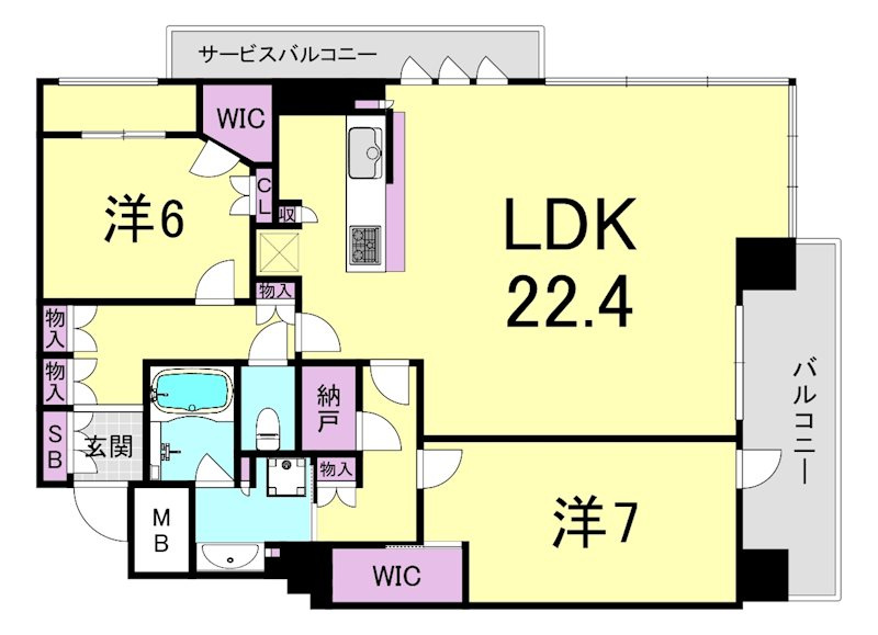 北浜ミッドタワーの間取り