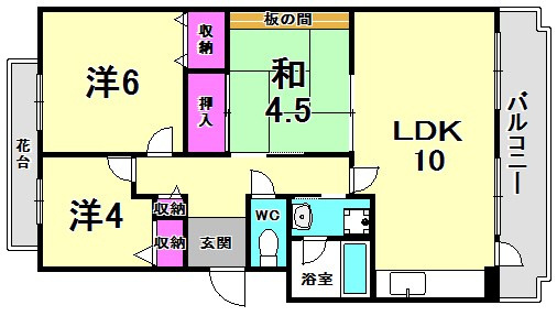 グリーンビュー1号館の間取り