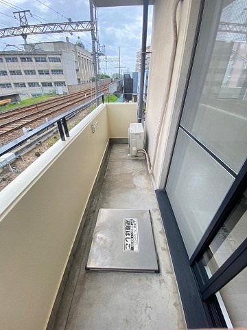ハイツ北口のバルコニー