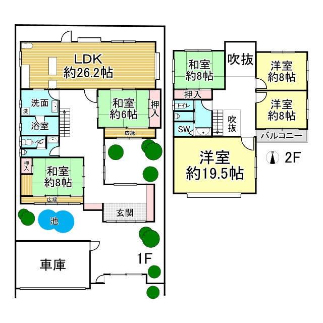 下鴨膳部町和風邸宅の間取り
