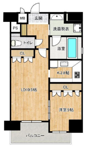 リーガル北堀江の間取り