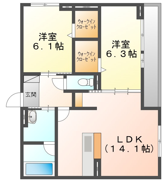 ノーブルミキの間取り