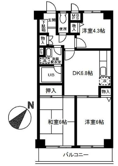 サントゥール白楽の間取り