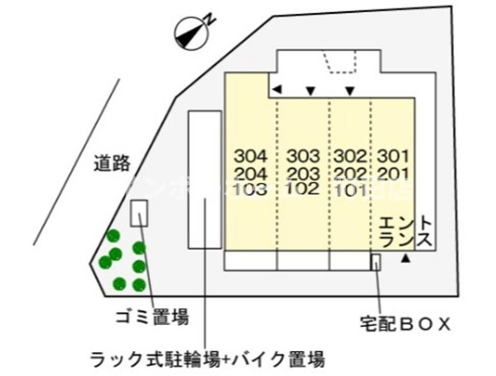 ジェントリー・カイト※初期費用分割あと払いサービス利用可能物件の区画図