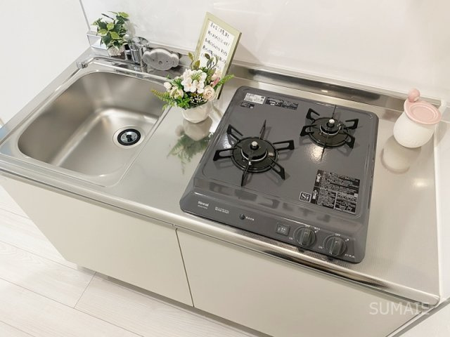春の陽のアリアのキッチン|2口ガスコンロです！