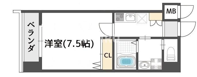 ウエンズ大阪城北の間取り