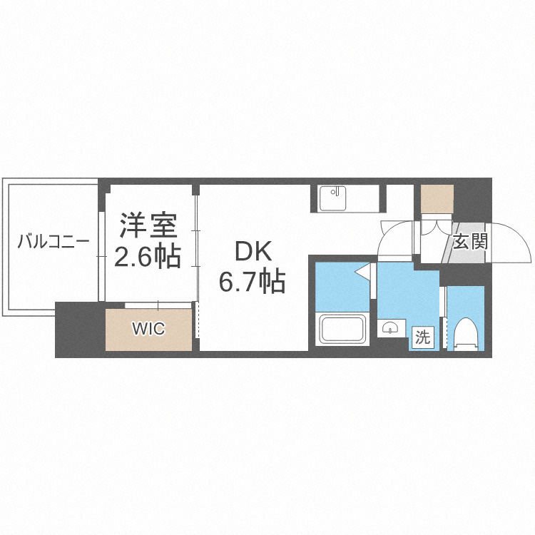 大阪市天王寺区生玉前町の賃貸マンションの間取り