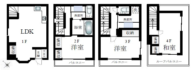 文京区本駒込5丁目　中古戸建の間取り|間取り図

現地ご見学希望・資料請求などお気軽にお問い合わせ下さい！
03-5990-5201