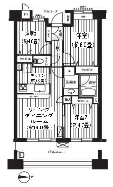 パークビューステージ東陽町の間取り