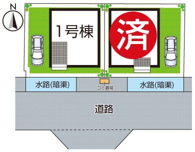 ■高槻市郡家新町　第1期　新築一戸建ての区画図|全２区画