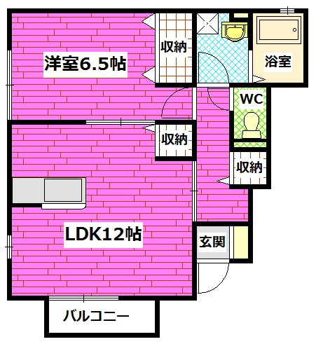 サニーコート船越　Ⅰの間取り