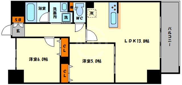 サンセール海老江　海老江東小学校区の間取り|サンセール海老江　間取り