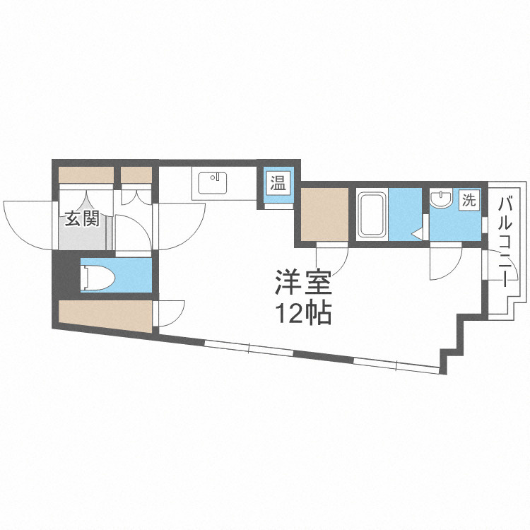 大阪市北区西天満３丁目の賃貸マンションの間取り