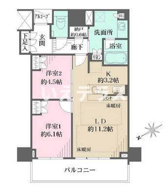 ザ・パークハウス神戸タワーの間取り