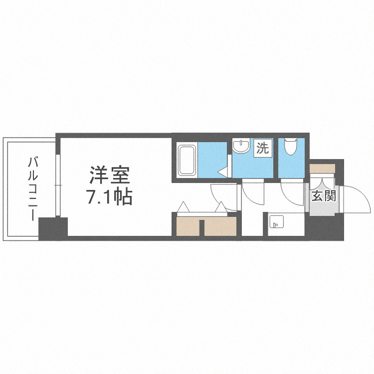 大阪市淀川区新高３丁目の賃貸マンションの間取り