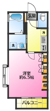 ダイユー１２番館の間取り|独立洗面化粧台・浴室乾燥機・温水洗浄便座・２口システムキッチン完備☆