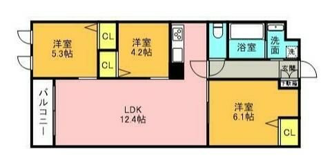 ＴＨＥ　ＢＥＬＵＧＡ　世田谷　ＲＥＳＩＤＥＮＣＥの間取り