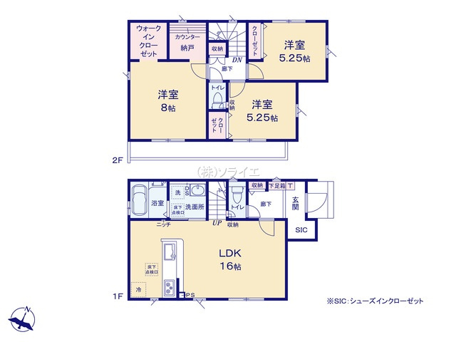狭山市鵜ノ木8期　新築戸建　グラファーレの間取り