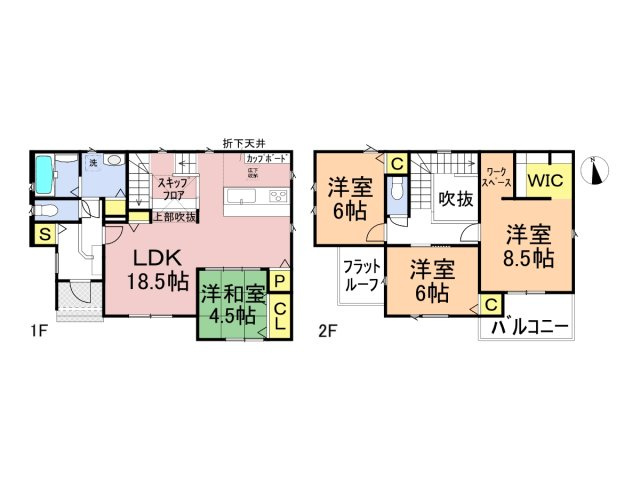 タマタウン　関市東本郷Ⅱ　全4区画分譲の間取り|■5号棟　■ヤマダ不動産　株式会社リライフ　
■夢のマイホーム購入をフルサポートします！