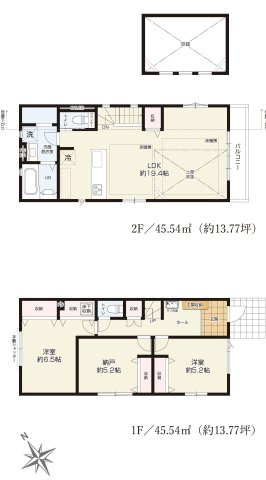 調布市西つつじケ丘4丁目 京王線 つつじヶ丘駅 新築戸建の間取り