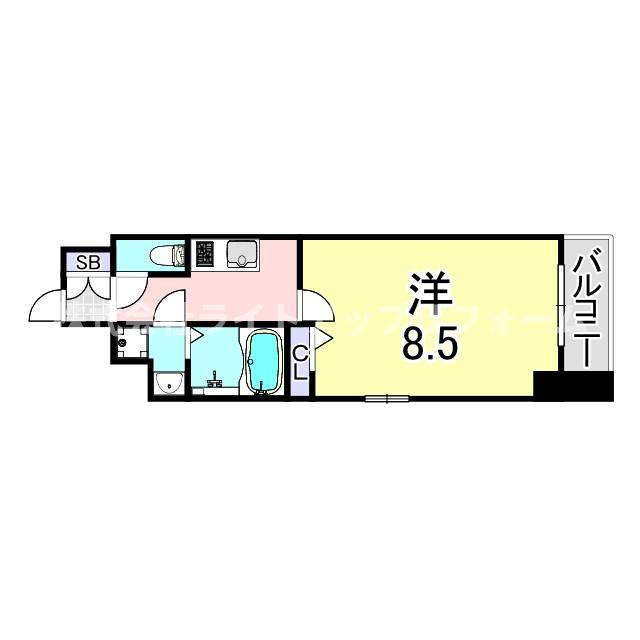 エスティ・ロアール神戸駅前の間取り