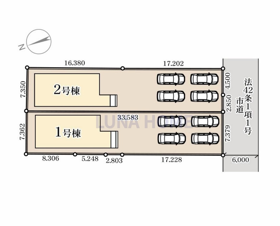 石岡市旭台1期　新築戸建　2号棟　の区画図