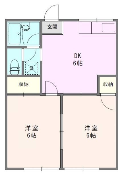 平塚市袖ケ浜のアパートの間取り