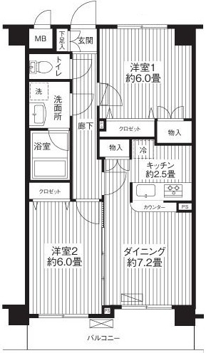パルクヴェールの間取り|間取りです。