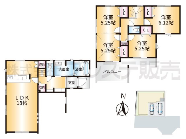 奈良市三条栄町の新築一戸建の間取り|間取図