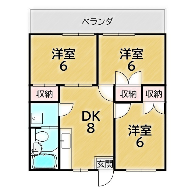 コーポ大里の間取り