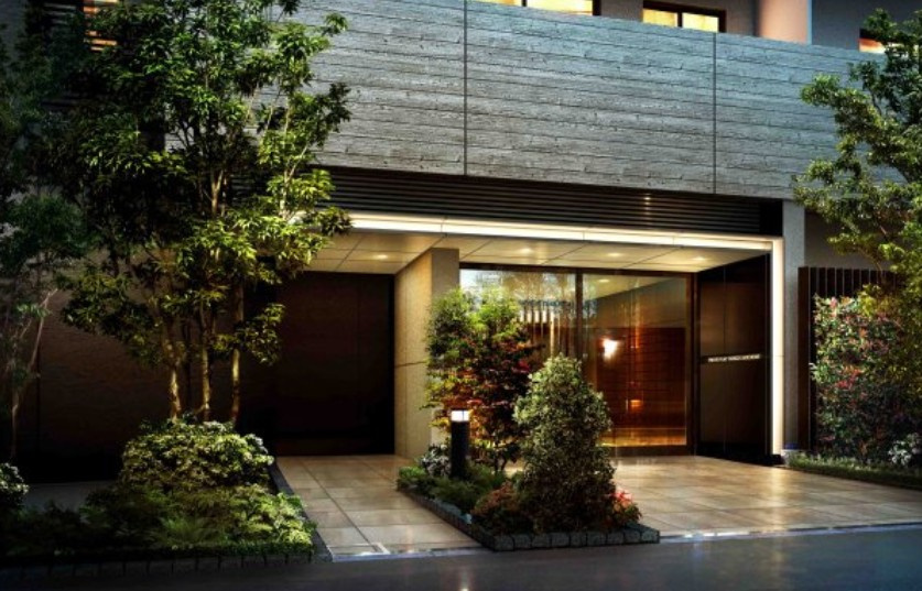 文京区本郷３丁目の賃貸マンションのエントランス
