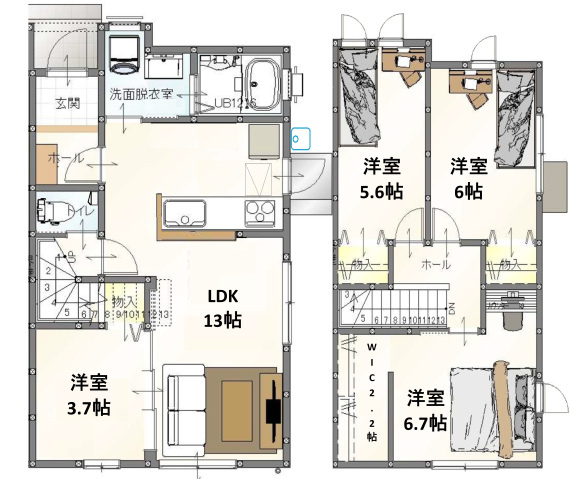 中央地所リーフガーデンの間取り