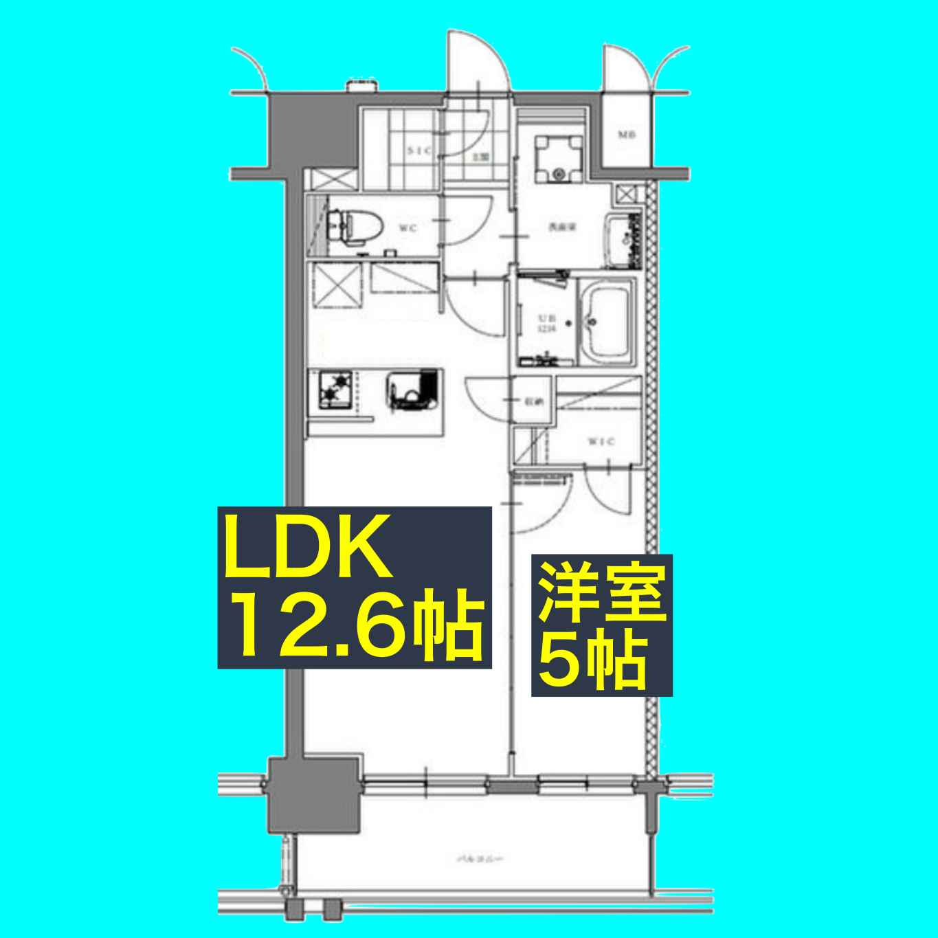 S-RESIDENCE亀島駅前blaze(ブレイズ)の間取り