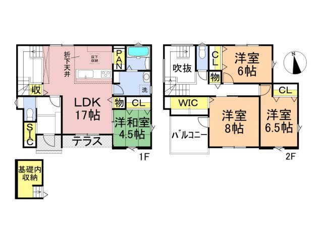 タマタウン　関市東本郷Ⅱ　全4区画分譲の間取り|■8号棟　■ヤマダ不動産　株式会社リライフ　
■夢のマイホーム購入をフルサポートします！