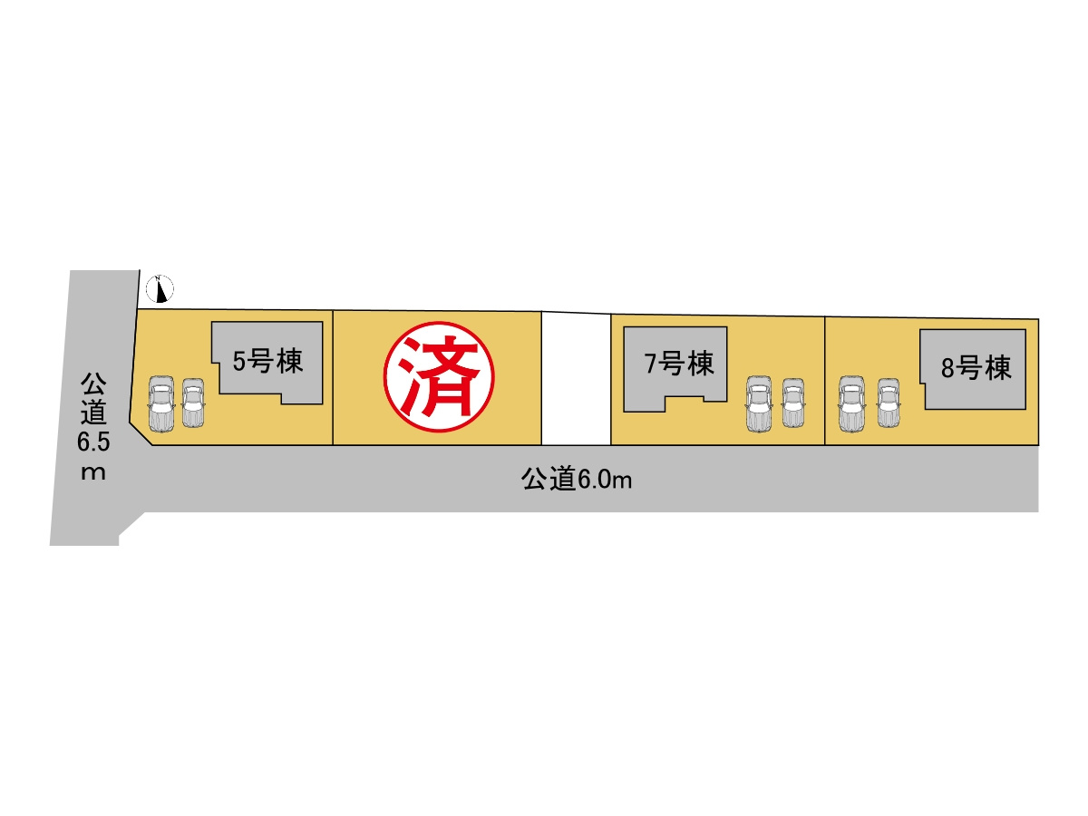 タマタウン　関市東本郷Ⅱ　全4区画分譲の区画図|■区画図
■YAMADA電機の　ヤマダ不動産　株式会社リライフ　
いつでもお問合わせ下さい。
