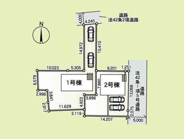石岡市若松第8　新築戸建　1号棟の区画図
