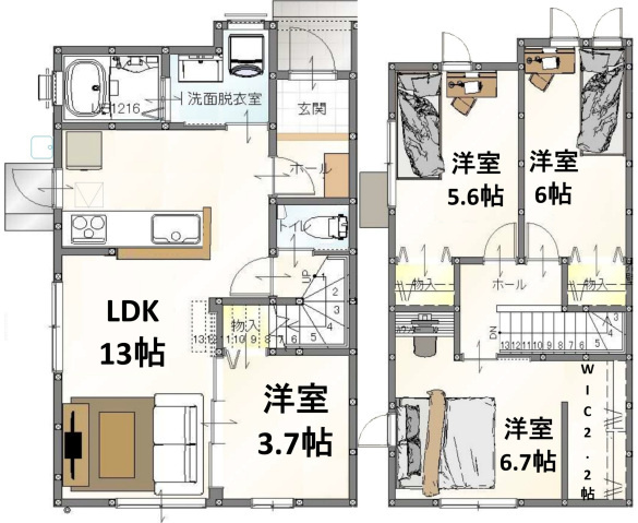 中央地所リーフガーデンの間取り