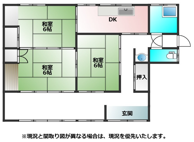 氷川町鹿野戸建ての間取り