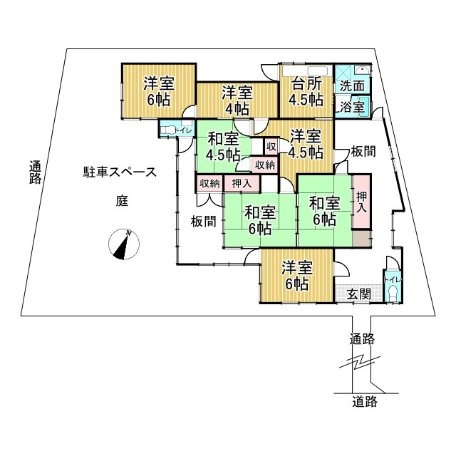 衣笠開キ町 中古戸建の間取り