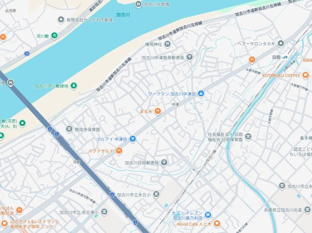 加古川市加古川町中津　新築一戸建ての地図