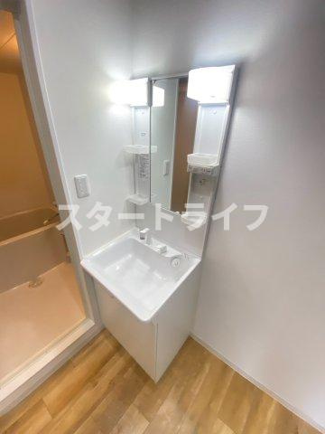 大阪市東淀川区下新庄２丁目の賃貸マンションの洗面所