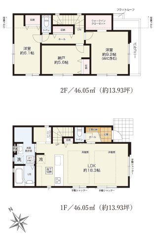 調布市西つつじケ丘4丁目 京王線 つつじヶ丘駅 新築戸建の間取り