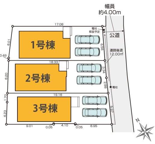 調布市西つつじケ丘4丁目 京王線 つつじヶ丘駅 新築戸建の区画図