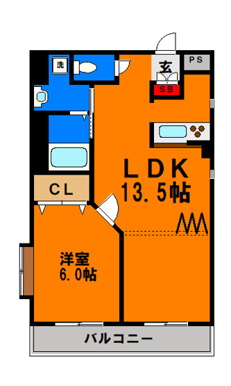 【間取り】 | グローバルジョイ弐番館 | 1LDKにも2DKにも変身できる人気の間取りです！