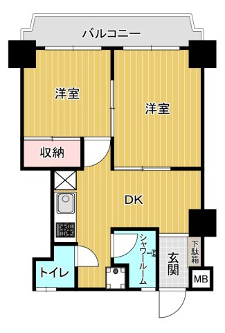 南博多パールシャトーの間取り